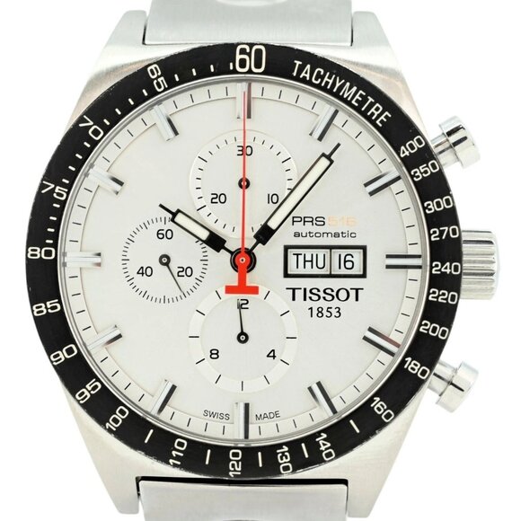 Men's 45mm Tissot PRS 516 XL Automatic Chronograph Watch T044614A Valjoux 7750!